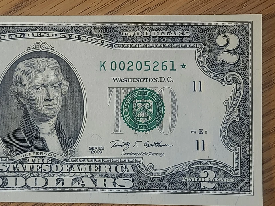 2009 $2 "STAR NOTE" DALLAS DISTRICT UNC/GEM K00205261* 512K RUN 1 OF 2 CONS SER - Image 4 of 4