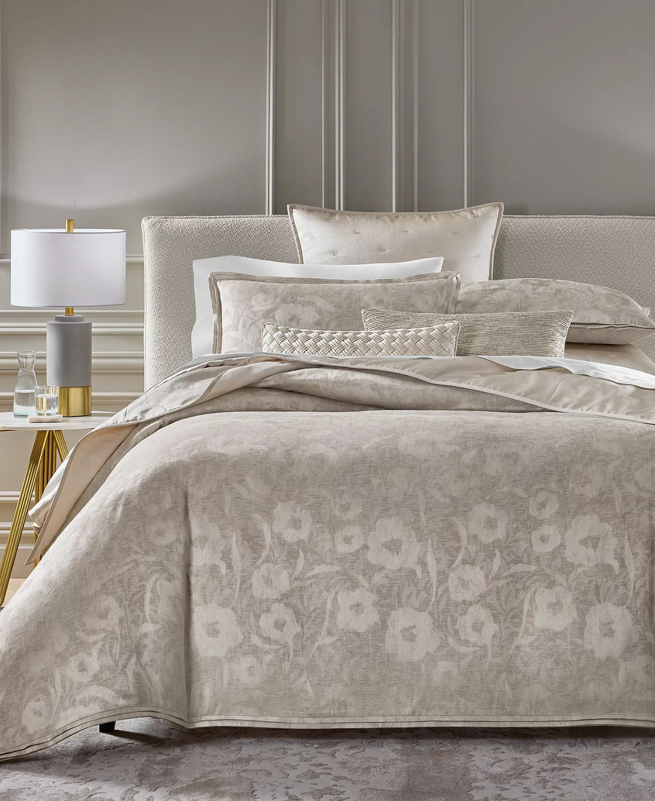 Hotel Collection Shadow Floral Comforter Set, Full/Queen