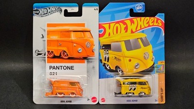 Hot Wheels Kool Kombi Mix Lot of 2 Mainline Mooneyes Silver Series Pantone +++++