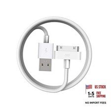 Apple MFi Certified 30-Pin to USB Cable for iPhone 4/4S, iPad 1/2/3, iPod