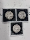 Under spot - 3 Ben Franklin Half Dollar Coins 90% Silver 1958 1959 1961  🚀🌙