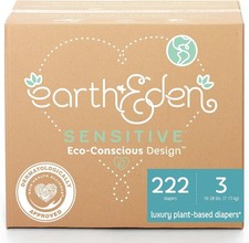 Sensitive Baby Diapers Size 3 222 Count Eco-Conscious  Hypoallergenic Diapers