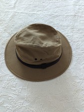 Vintage C C Filson Tin Cloth Packer Hat Made in USA Size Small Khaki Tan