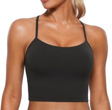 NWT CRZ YOGA Butterluxe Womens Sports Bra Y Back Padded Crop Tank Top M 8/10
