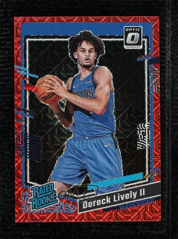2023-24 Donruss Optic Rated Rookie Choice Red Prizm 77/88 Dereck Lively II 0nr3