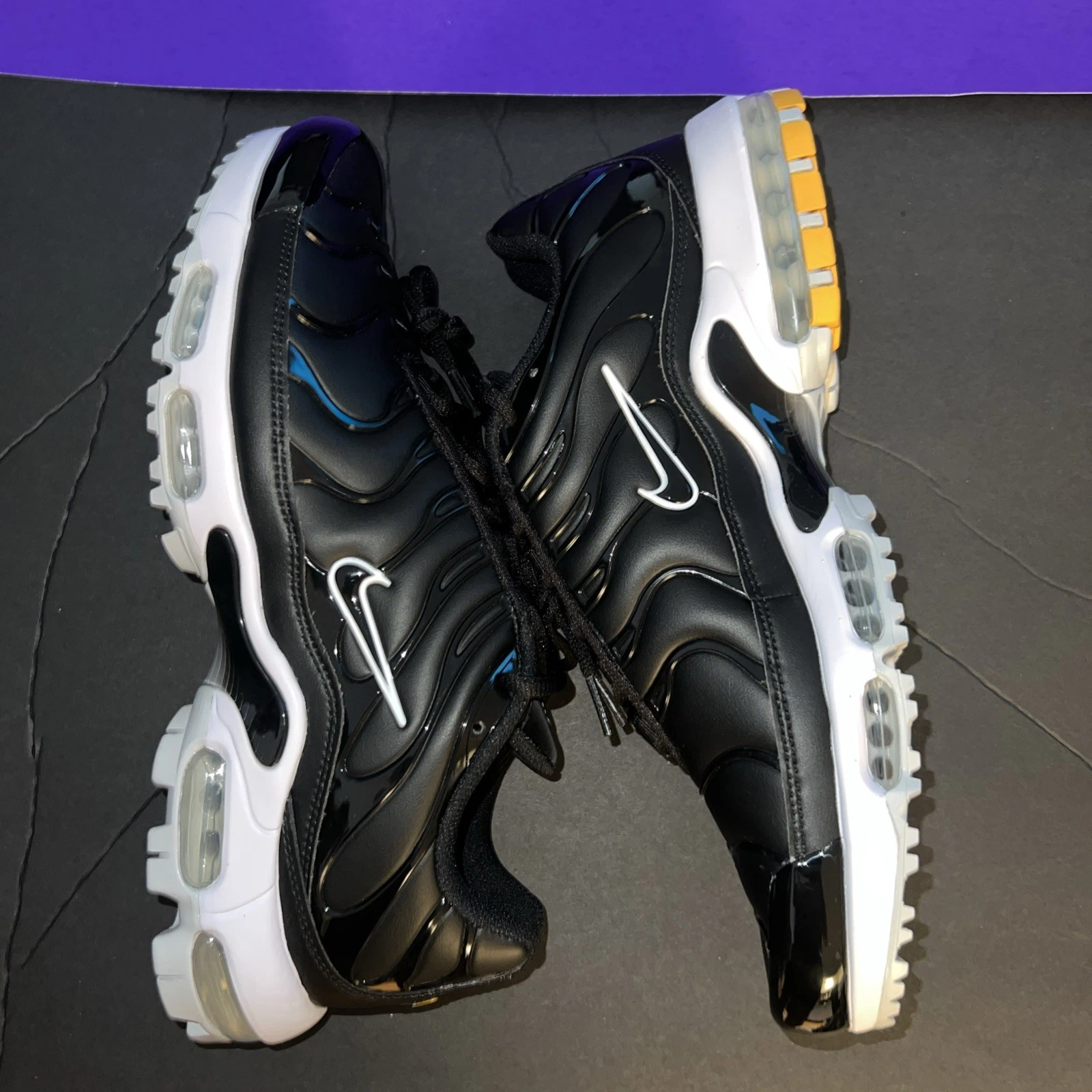 NEW Nike Air Max Plus G 'Black Leather’ Golf NBY FZ4150-001 Men's Size 11.5