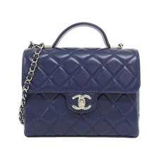 Chanel As5112 Lambskin Shoulder Bag Women Blue One Size