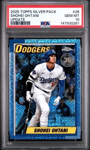 2025 TOPPS UPDATE SILVER PACK 1990 CHROME PROMO 26 SHOHEI OHTANI PSA 10