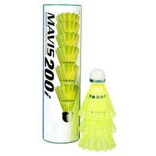 YONEX Mavis 200i Nylon Badminton Shuttlecock 6 Pcs Yellow Pack of 1 Tube