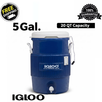 Igloo 5 Gallon Heavy Duty Beverage Cooler Water Jug Dispenser Blue Outdoor Camp
