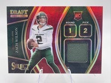 2021 Panini Select - Draft Selections Memorabilia Red Prizm #DS-ZWI Zach Wilson
