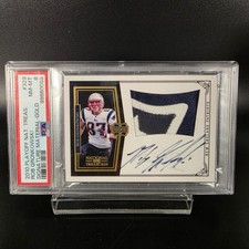 Rob Gronkowski 2010 National Treasures RPA Rookie Patch Auto Gold 9/25 PSA 8