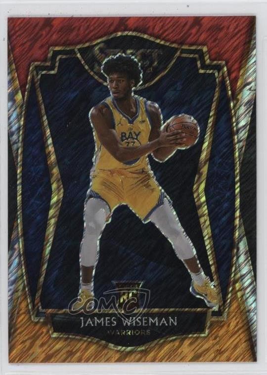 2020 Select Premier Level Red White Orange Shimmer Prizm James Wiseman #184 u5u