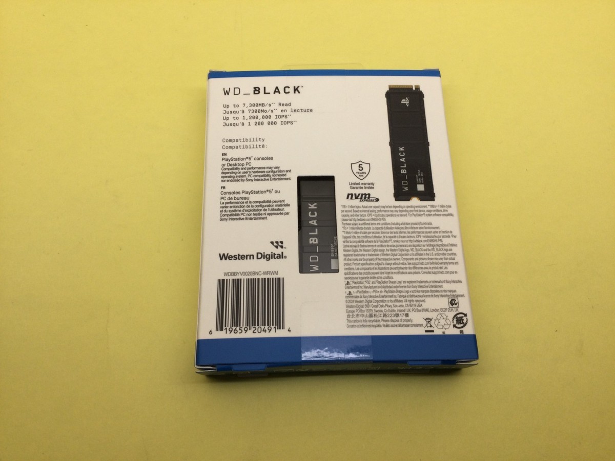 Western Digital WD_BLACK SN850P 2TB M.2 NVMe Internal SSD