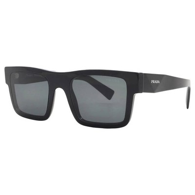 Prada Dark Grey Browline Men's Sunglasses PR 19WS 1AB5S0 52 PR 19WS 1AB5S0 52