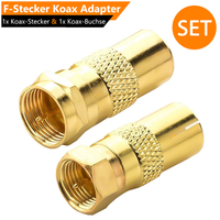 Sat Adapter F-Stecker Auf Koax Stecker Koax Buche Tv Iec 9,5Mm Koaxial Kupplung