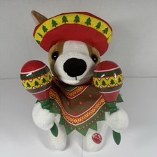Hug Me Animated Mariachi Puppy Singing Macarena Dog Dancing Plush Maracas