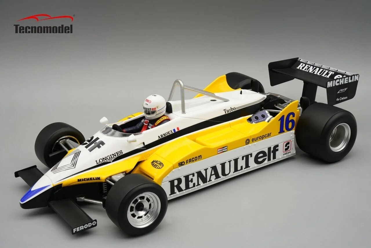 Renault RE30B 1982 miniature 1/18 Tecnomodel hommage victoire Grand Prix Italie