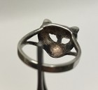925 Sterling Silver Cat Face Ring Animal Feline Jewelry 4.2 Grams Size 8 — photo 9