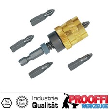 Trockenbau Bithalter Werkzeug mit Feder Tiefeneinstellung + 4 Kreuz Bits TP340