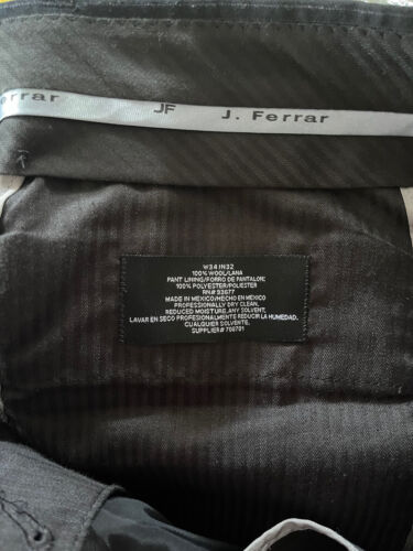 J. Ferrari Black Long Sleeve 3 Button Up Suit Mens 40 LG Read Description - Picture 10 of 10