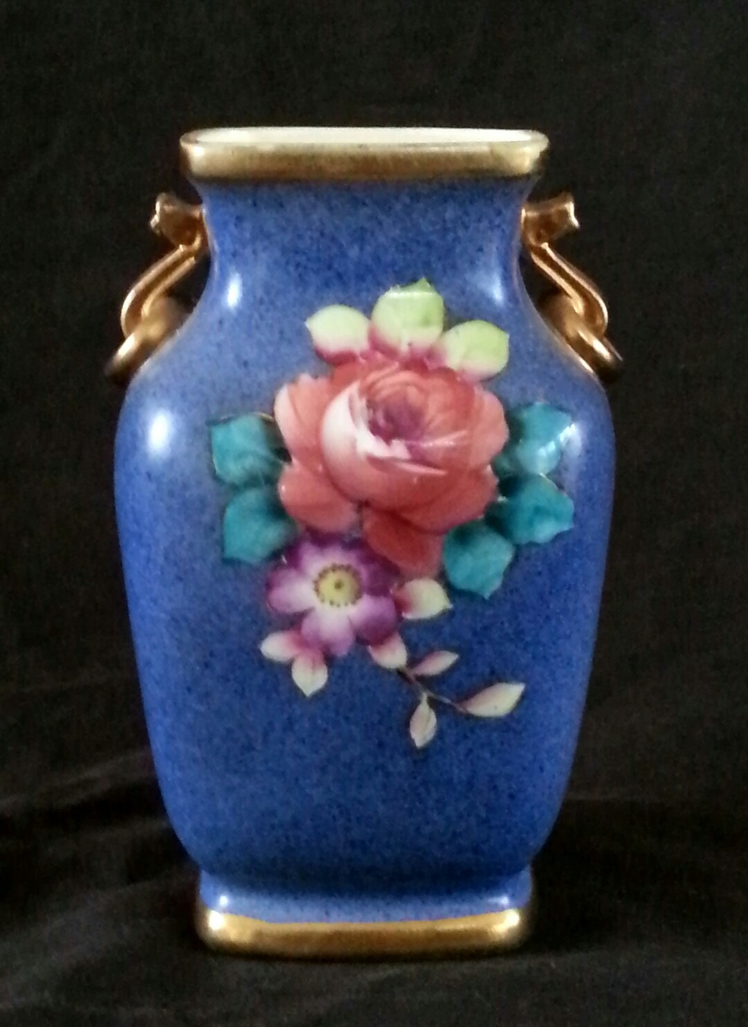 Antique Noritake Japan hand painted porcelain vase 6 inches, early 1900