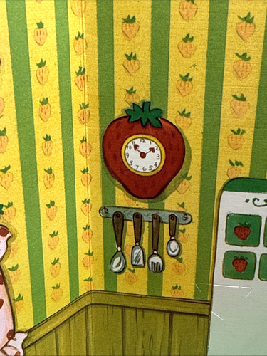 Vintage Fragola Shortcake Compleanno Bambola di Carta e Cucina Diorama Card Set - Foto 16 di 24