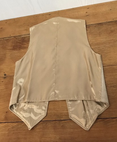 Vintage Girls Vest Weatern Tan Open Soft Leather Suede 1970s JORDACHE Sz 8 / 9 - Picture 4 of 9