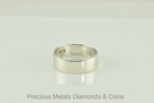 Sterling Silver Simple Flat Sided 6.25mm Band Thumb Ring 925 Sz: 8.5