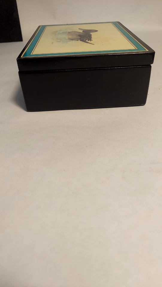 Vtg. 1986 "Pintail Duck" Giordano Art Ltd. Lacquered Box Playing Cards... - Image 3 of 4