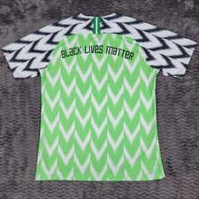Nigeria Jersey Mens Medium Nike 2018 Home Kit Limited Black Lives Matter Soccer