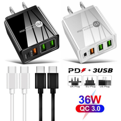 Fast Charging USB Type-C 36W Power Adapter Charger For Motorola Moto E40 E32 E22