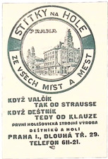 1930s Hotel Stitky na Hole PRAGUE CZECH Language Original Luggage Label