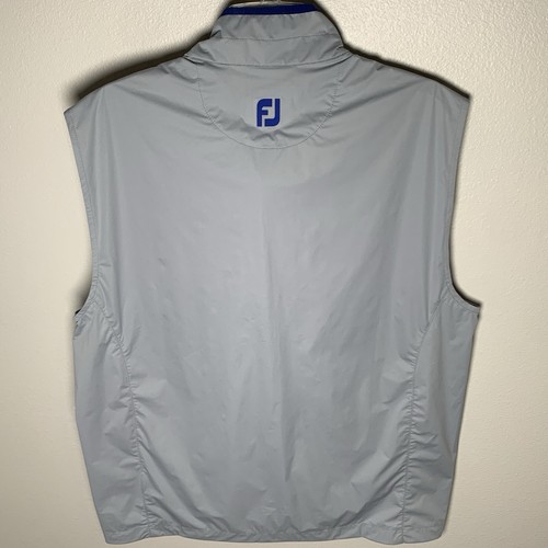 FJ FootJoy HydroKnit Waterproof Tour Golf Vest Gray/Blue Mens XXL NWT Logo $145 - Picture 8 of 11