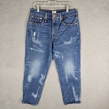 J. Crew Women's Slouchy Boyfriend Jean Distressed Denim Size 27