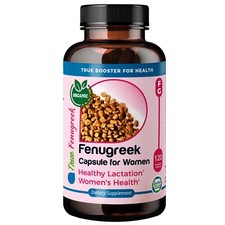 TrueMed Fenugreek for Women Lactation Supplement 1220mg 120 Vegetable Capsules