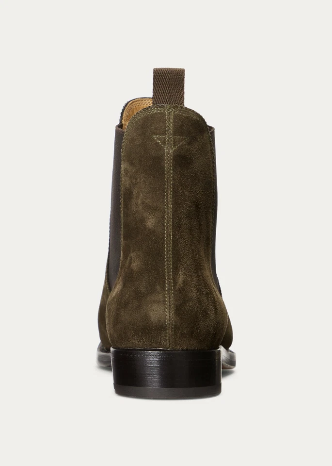 $1,250 Ralph Lauren Etiqueta Púrpura Italia Penfield Cuero Gamuza Botas Chelsea Bota Foto 2 de 4