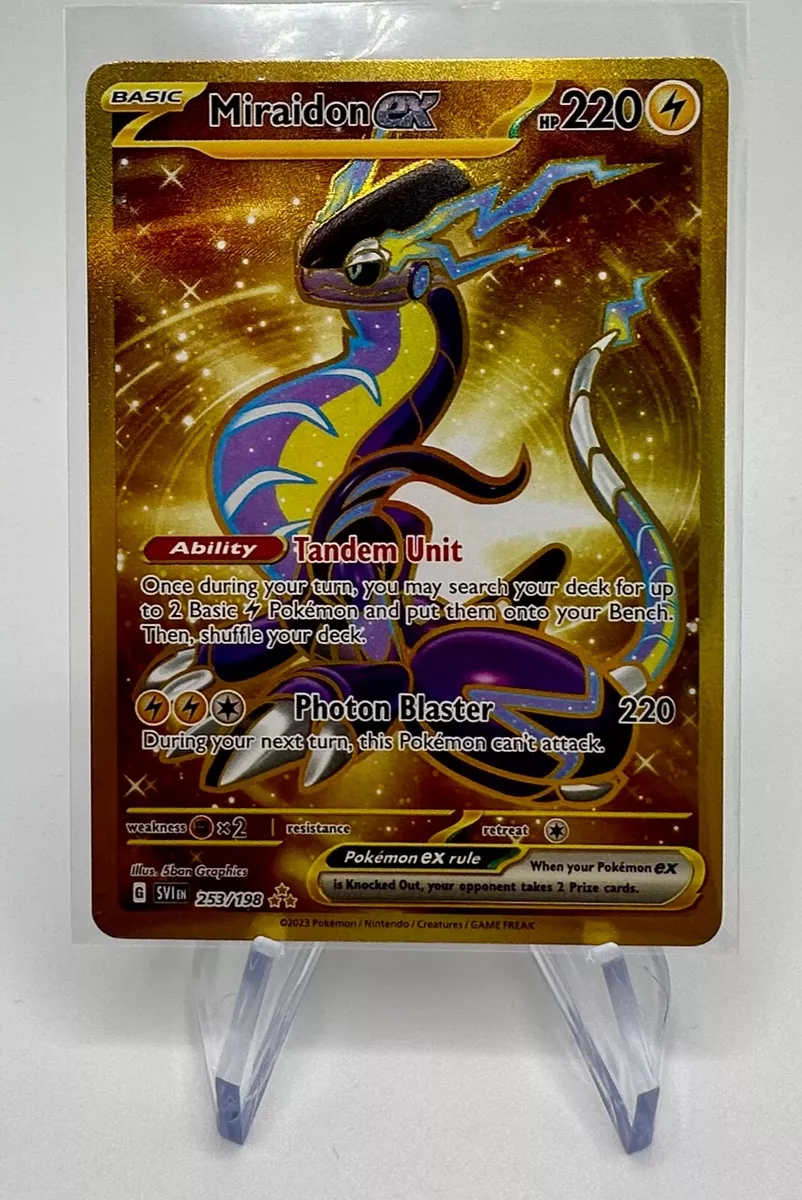 Pokemon Scarlet & Violet Miraidon ex Gold Secret Rare 253/198