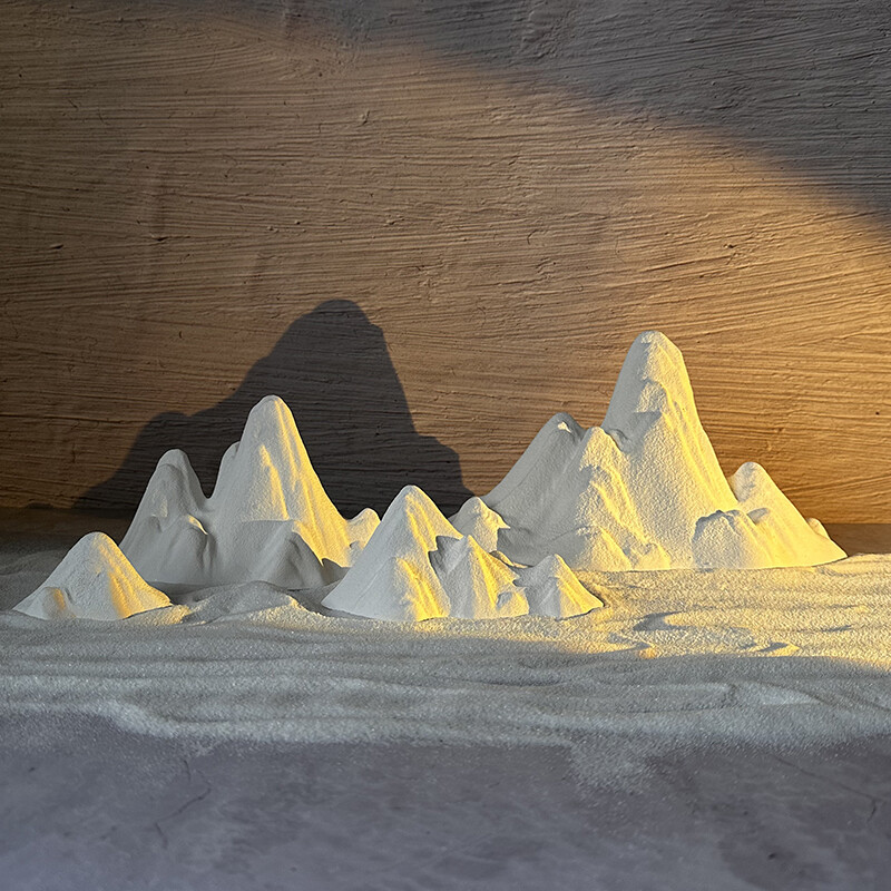 Photo props Chinese style snow mountain Zen rockery micro