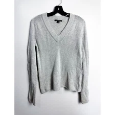 Banana Republic Angora Wool Blend V Neck Sweater Beige Womens XS