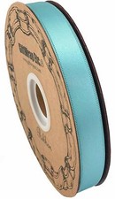 Pool Blue Satin Fabric Ribbon - 5/8" x 100 Yards, Easter, Baby Shower, Christmas