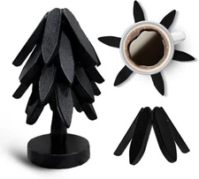 Tree Shape Trivets Set for Hot Pots, Pans, & Dishes Durable Natural Wood Design