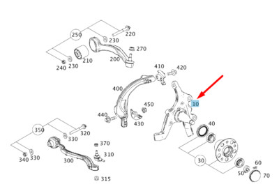 483977 Stub Axle Front Right MERCEDES Class E (w212) Family 