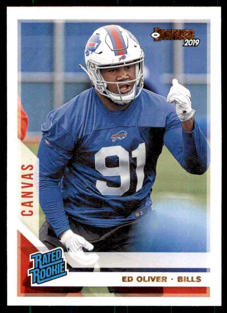 2019 Donruss Canvas Rated Rookie Ed Oliver Buffalo Bills #347