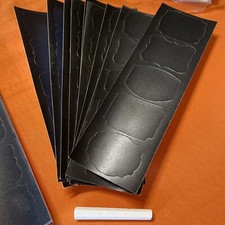 New Lot of 9 1.75" x 2.25" Creative Converting Chalkboard Labels 45 count total