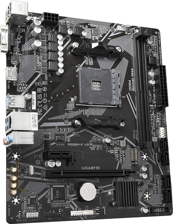 Gigabyte A520M K V2 Rev 1.1 Scheda Madre PC mATX AMD AM4 DDR4 M.2 PCIe 3.0 HDMI - Immagine 4 di 4