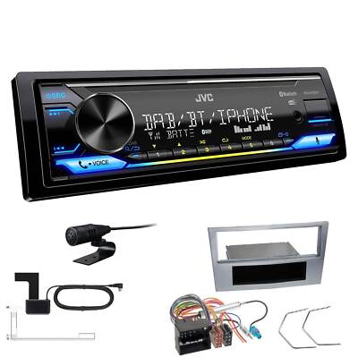 JVC DAB+ Bluetooth USB inkl. Antenne Autoradio für Opel Corsa D matt chrom