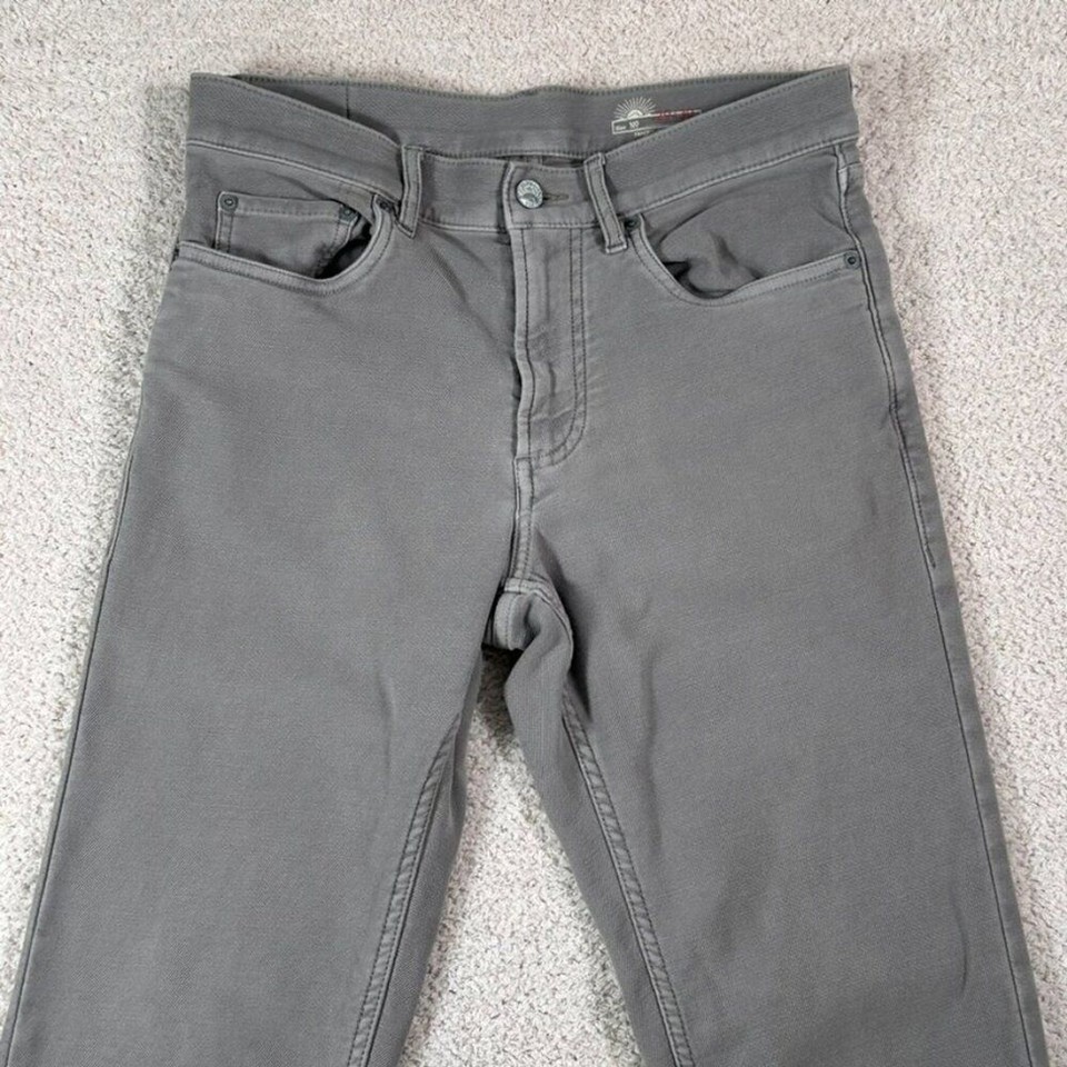 Faherty Mens Stretch Terry 5 Pocket Chino Pants Size 29x30 Grey Comfy