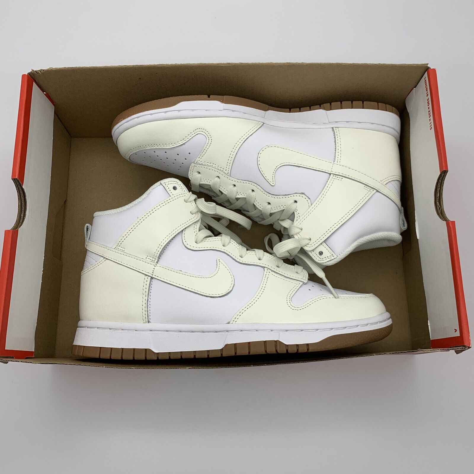 Nike Dunk High White Sail Gum Shoes Womens Size: 8 NEW