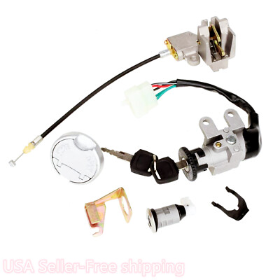 Scooter Ignition Switch Key Set TaoTao 49 50 cc Peace Roketa Jonway NST Tank Gy6